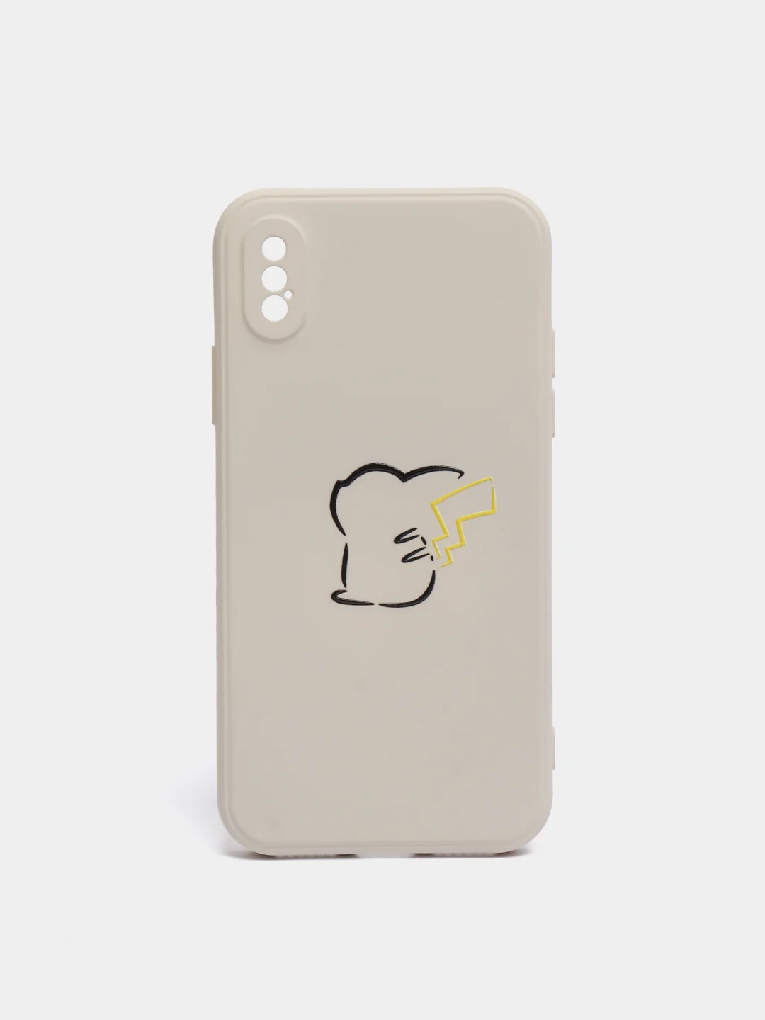 Бежевый чехол для iPhone пикачу, покемоны