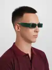 Зеленый очки солнцезащитные прямоугольные