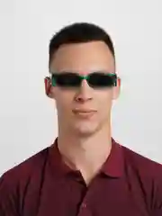 Зеленый очки солнцезащитные прямоугольные