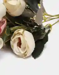 Розовый букет камелий, цветы искусственные, розы, пионы, декор для дома, растения, цветок