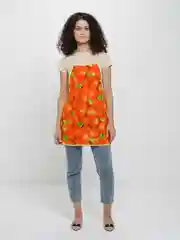 Оранжевый фартук кухонный