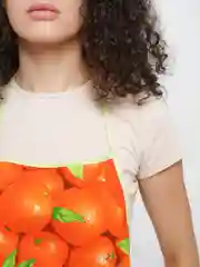 Оранжевый фартук кухонный