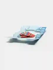 Открытка обьемная сложнотехническая 3D(Качели) "С днем рождения! Поздравляю"