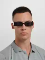 Черный очки солнцезащитные прямоугольные