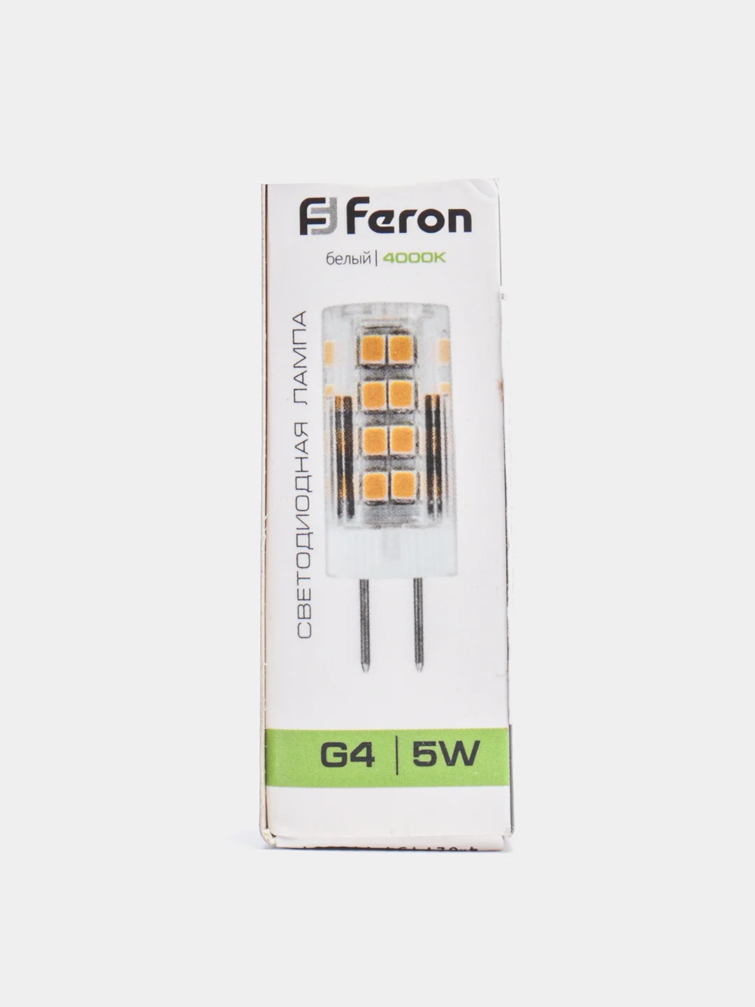 Лампа светодиодная Feron G4 5W 4000K, 220 V, LED, 45*16мм