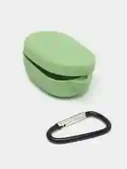Оливковый чехол для наушников AirDots, однотонный, с карабином