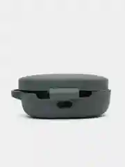 Тёмно-серый чехол для наушников AirDots, однотонный, с карабином