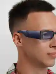 Синий очки солнцезащитные прямоугольные