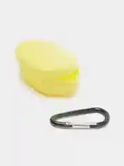 Желтый чехол для наушников AirDots, однотонный, с карабином