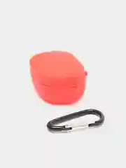 Красный чехол для наушников AirDots, однотонный, с карабином