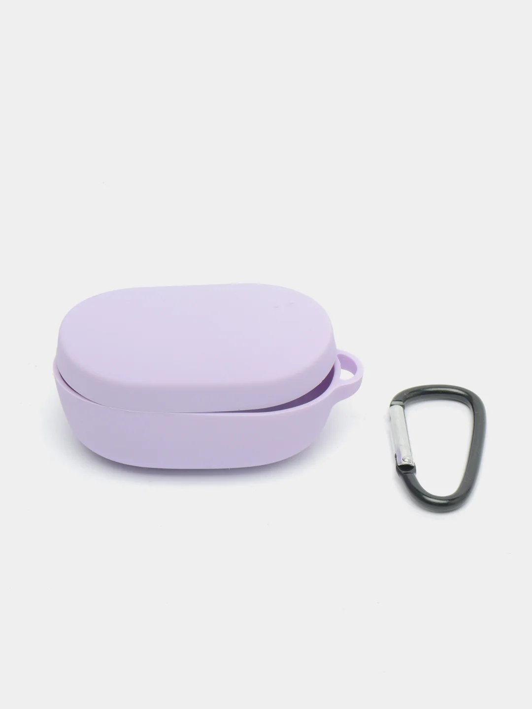 Лавандовый чехол для наушников AirDots, однотонный, с карабином