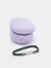 Лавандовый чехол для наушников AirDots, однотонный, с карабином