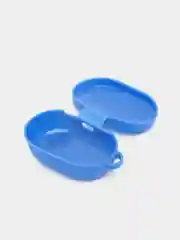 Синий чехол для наушников AirDots, однотонный, с карабином