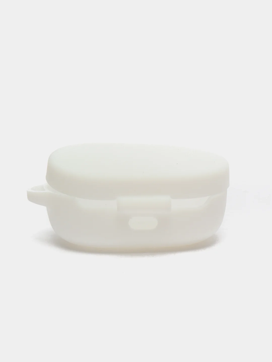 Белый чехол для наушников AirDots, однотонный, с карабином