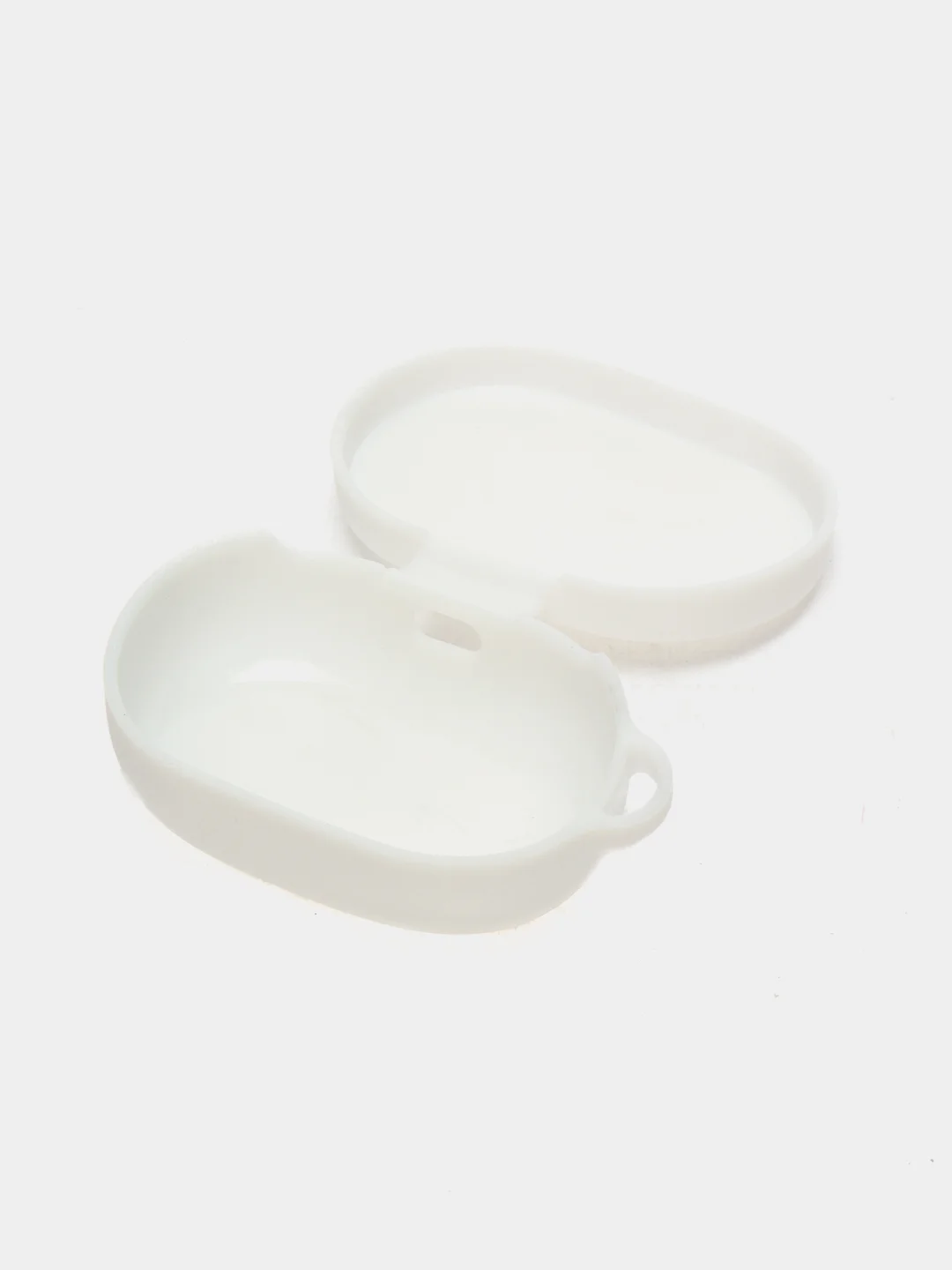 Белый чехол для наушников AirDots, однотонный, с карабином