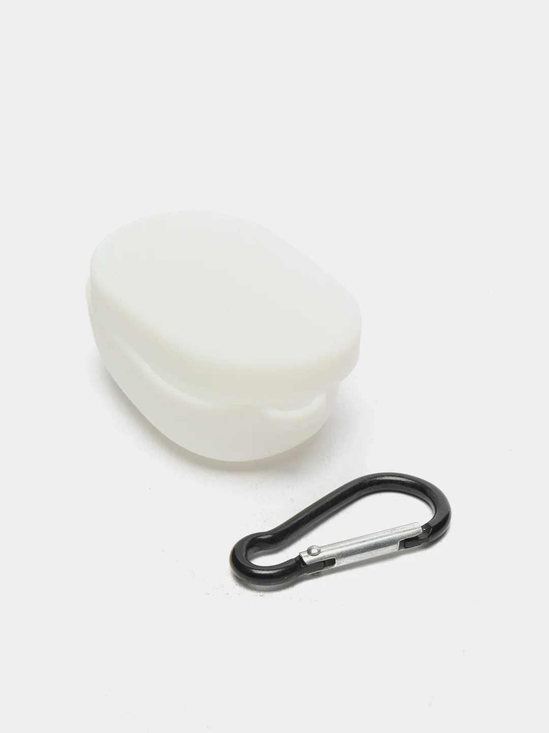 Белый чехол для наушников AirDots, однотонный, с карабином