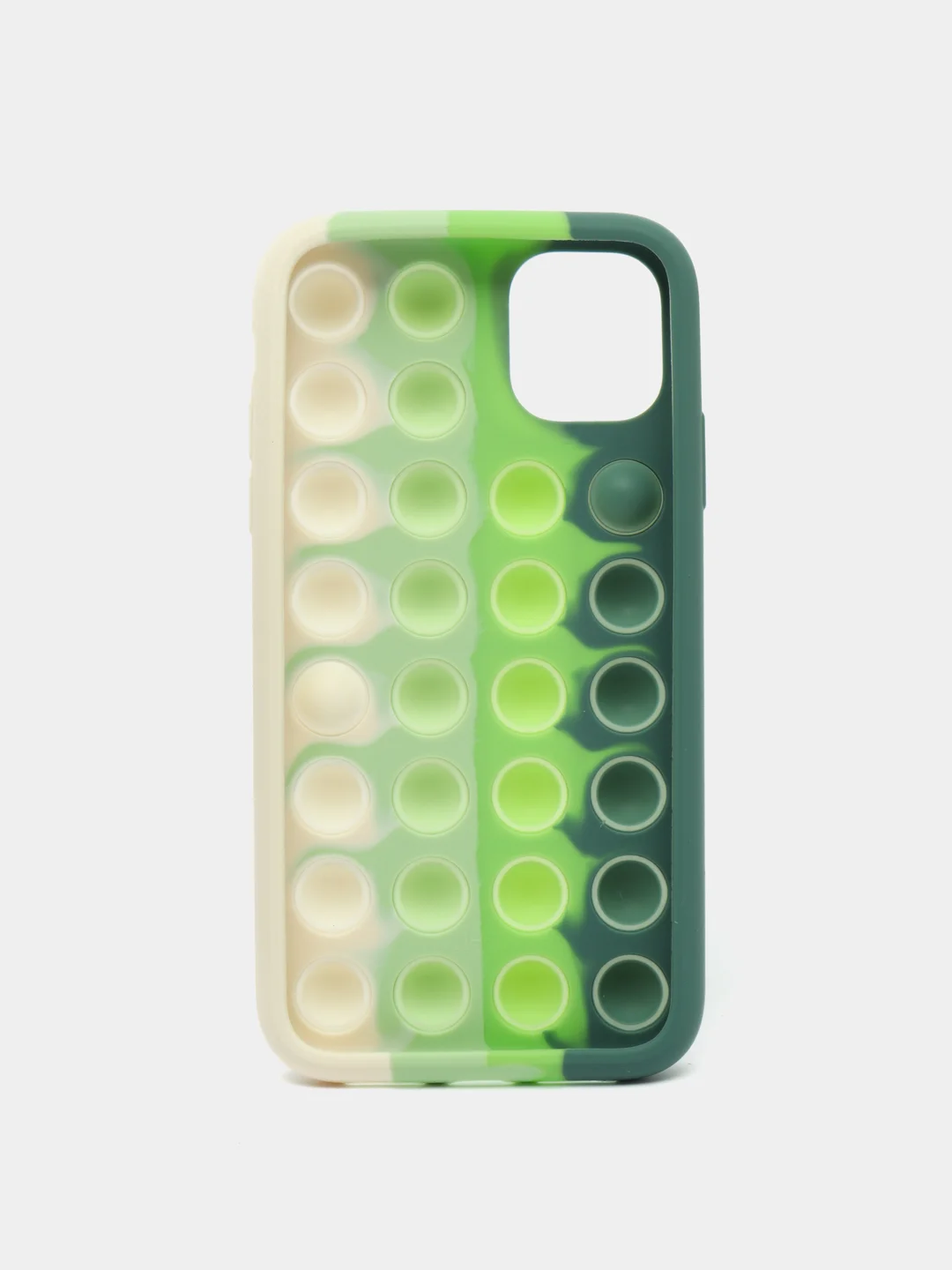 Зеленый силиконовый чехол iPhone 11, Поп Ит
