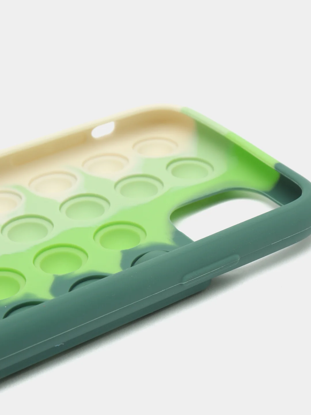 Зеленый силиконовый чехол iPhone 11, Поп Ит