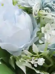 Голубой искусственные цветы, цветочная композиция, растения, пион, роза, гортензия, букет, зелень