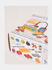 Белый конструктор для малышей из больших блоков, 3+