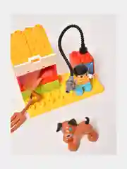 Белый конструктор для малышей из больших блоков, 3+