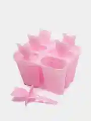 Розовый форма для мороженого домашнего Эскимо, 6 ячеек