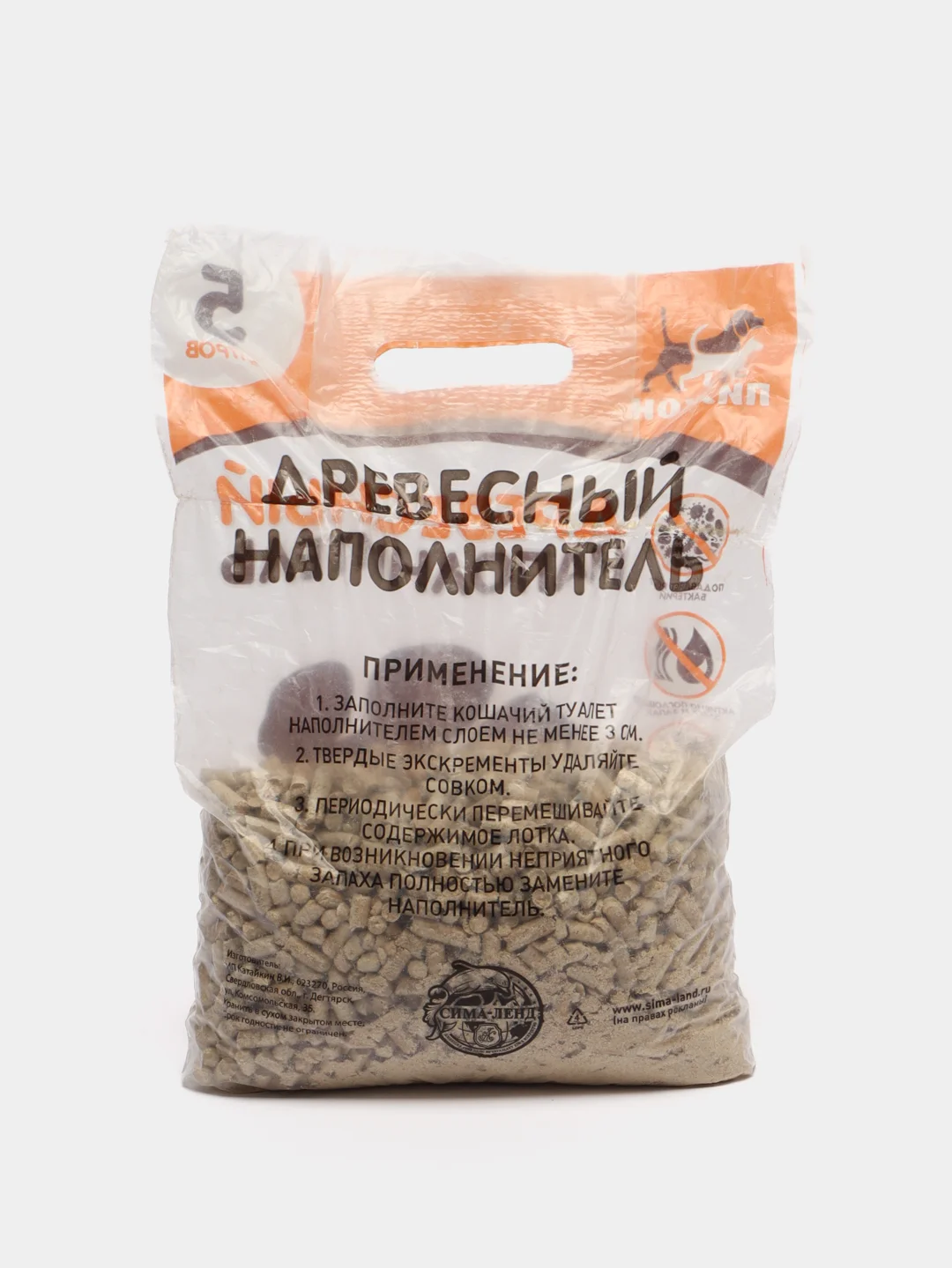 Наполнитель древесный Пижон, 5 л