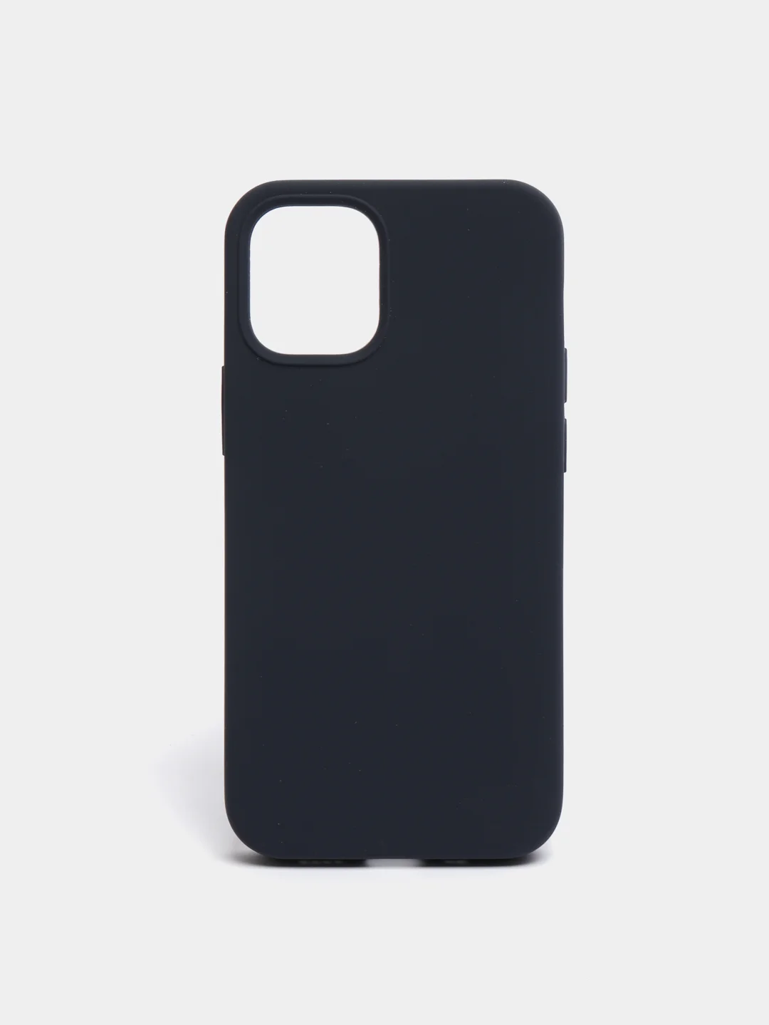 Темно-синий чехол на iPhone X, XS, XR, 7, 8, se, 12, 12 Pro, Mini, Max silicone case, закрытый низ, бархат внутри
