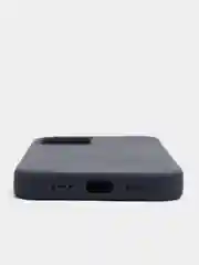Темно-синий чехол на iPhone X, XS, XR, 7, 8, se, 12, 12 Pro, Mini, Max silicone case, закрытый низ, бархат внутри
