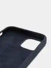 Темно-синий чехол на iPhone X, XS, XR, 7, 8, se, 12, 12 Pro, Mini, Max silicone case, закрытый низ, бархат внутри
