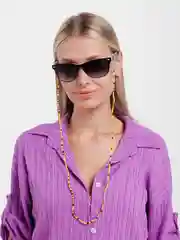 Желтый цепочка для очков из бисера