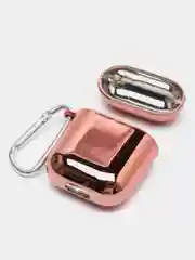 Коралловый чехол для беспроводных наушников AirPods 1, 2, 3 Pro, с карабином, глянцевый Аирподс