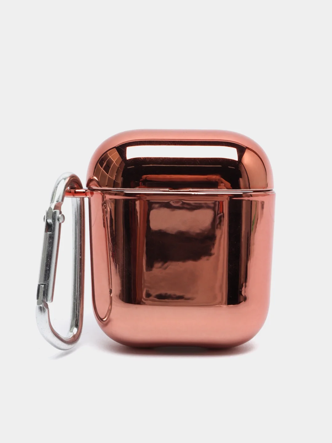 Коралловый чехол для беспроводных наушников AirPods 1, 2, 3 Pro, с карабином, глянцевый Аирподс