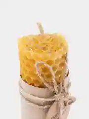 Свеча из вощины с лавандой, восковая, катаная