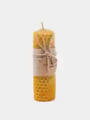 Свеча из вощины с лавандой, восковая, катаная