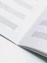 Бирюзовый тетрадь для нот / нотная, 12 листов, А4 вертикальная, музыкальная школа