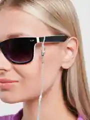 Белый цепочка для очков из цветного бисера