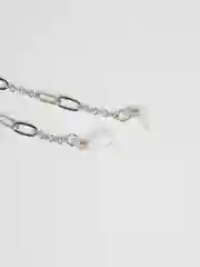 Серебряный металлическая цепь для очков комбинированного плетения