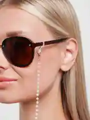 Золотой цепочка для очков с жемчугом