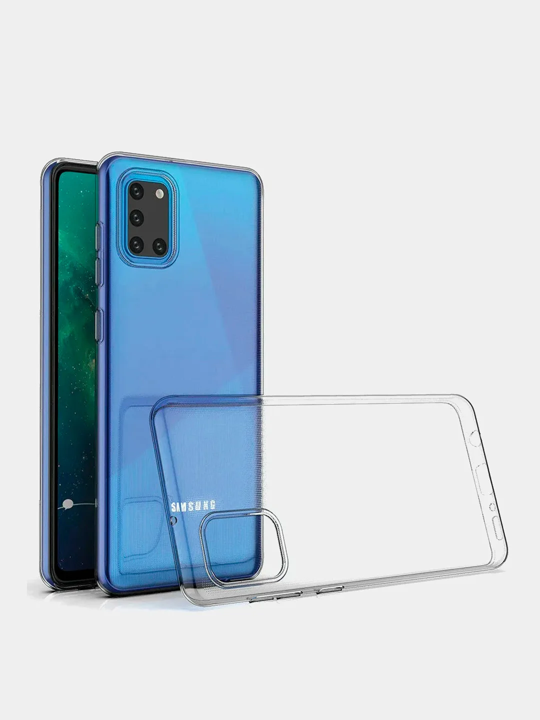 Силиконовый прозрачный чехол на Samsung Galaxy A31 / Самсунг А31 / A31 ...