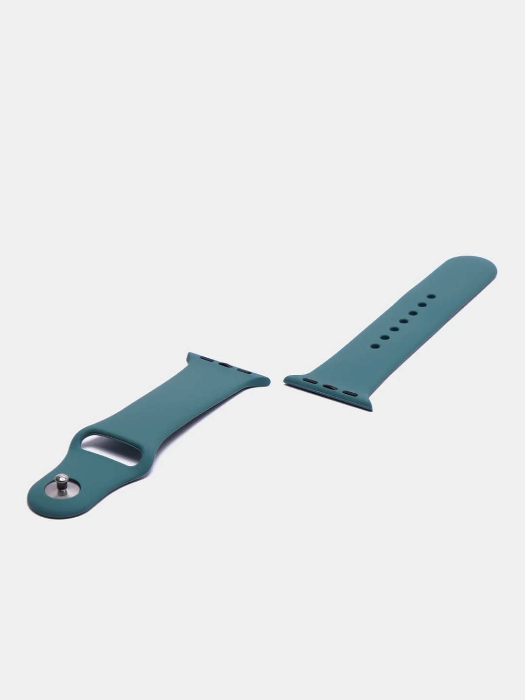 Зеленый силиконовый ремешок + защитная накладка со стеклом на корпус Apple Watch 38 mm