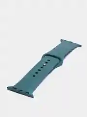 Зеленый силиконовый ремешок + защитная накладка со стеклом на корпус Apple Watch 38 mm