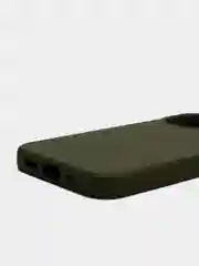 Лесной зеленый чехол Apple iPhone 12 mini (5.4") silicone case силиконовый с закрытым низом бархат внутри