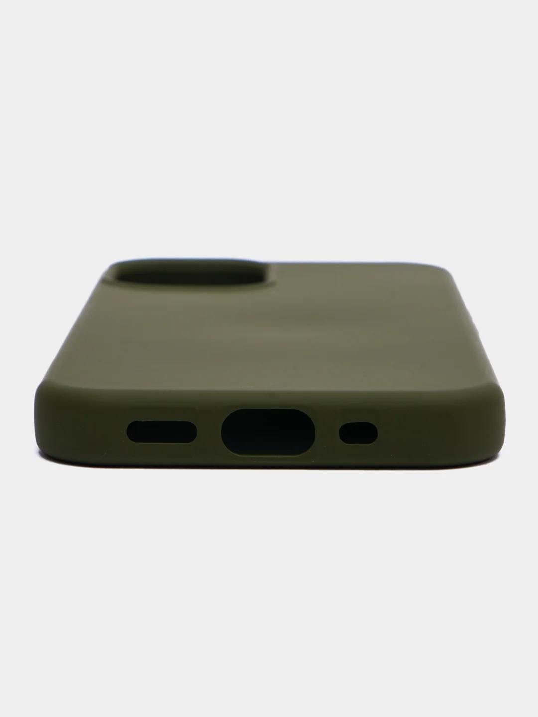 Лесной зеленый чехол Apple iPhone 12 mini (5.4") silicone case силиконовый с закрытым низом бархат внутри
