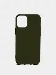 Лесной зеленый чехол Apple iPhone 12 mini (5.4") silicone case силиконовый с закрытым низом бархат внутри