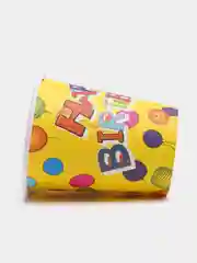 Золотой набор бумажных стаканов "С днем рождения!", 10 штук