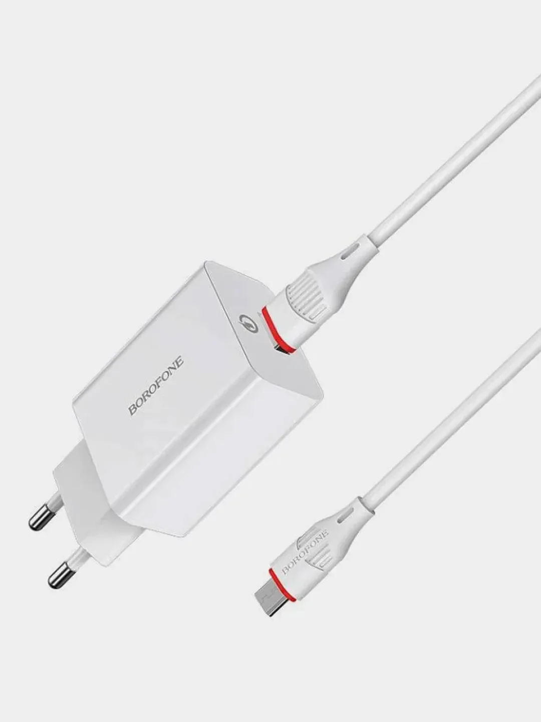 Зарядное устройство Borofone BA21A (QC 3.0, 3A, 18W + кабель Micro-USB для Android)