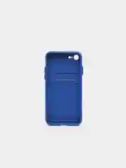 Индиго чехол для iPhone 11, 12, 13, Pro, Max, 7, 8, Plus, с карманом для карт, защита камеры