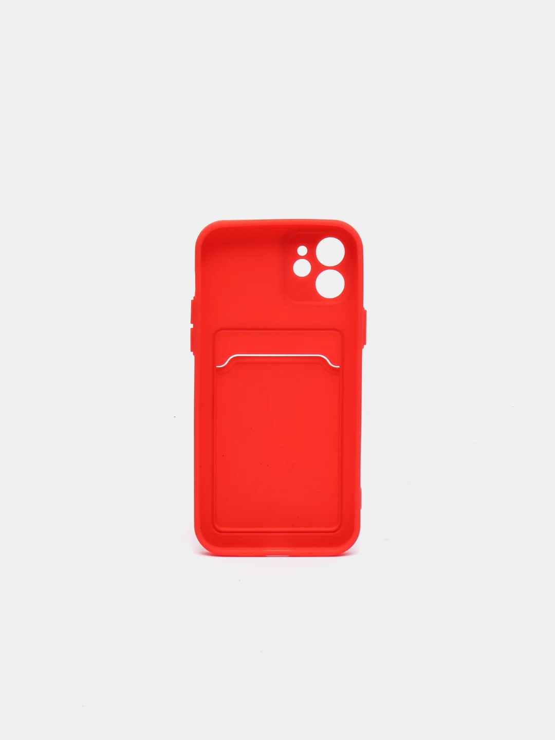 Красный чехол для iPhone 11, 12, 13, Pro, Max, 7, 8, Plus, с карманом для карт, защита камеры