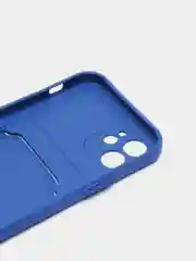 Индиго чехол для iPhone 11, 12, 13, Pro, Max, 7, 8, Plus, с карманом для карт, защита камеры